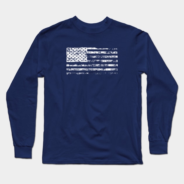 Grunge flag of USA Long Sleeve T-Shirt by StefanAlfonso